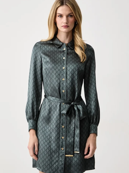 Obrázek produktu Marciano by Guess košilové šaty s viskózou SIENNA modrá