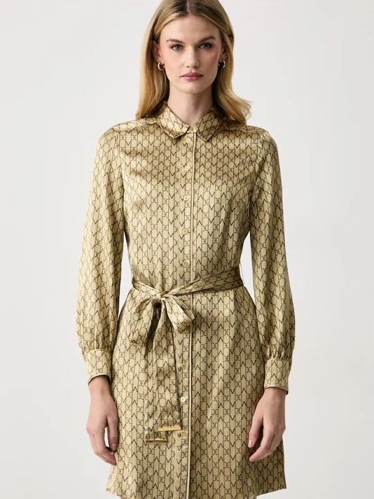 Obrázek produktu Marciano by Guess košilové šaty s viskózou SIENNA zlatá