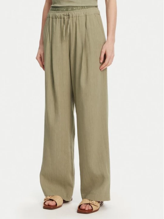 Obrázek produktu Marella Kalhoty z materiálu Fred 2513131085 Zelená Wide Leg
