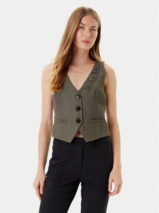 Obrázek produktu Marella Obleková vesta Cantico 2523156031 Khaki Slim Fit