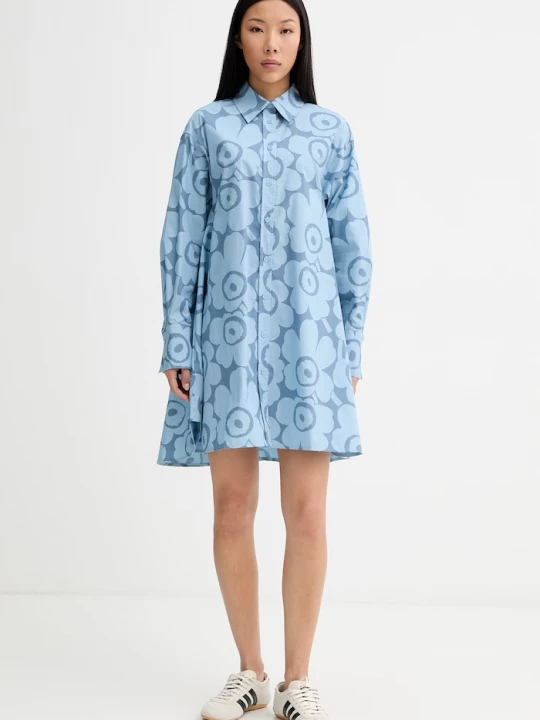 Obrázek produktu Marimekko košilové šaty bavlněné modrá