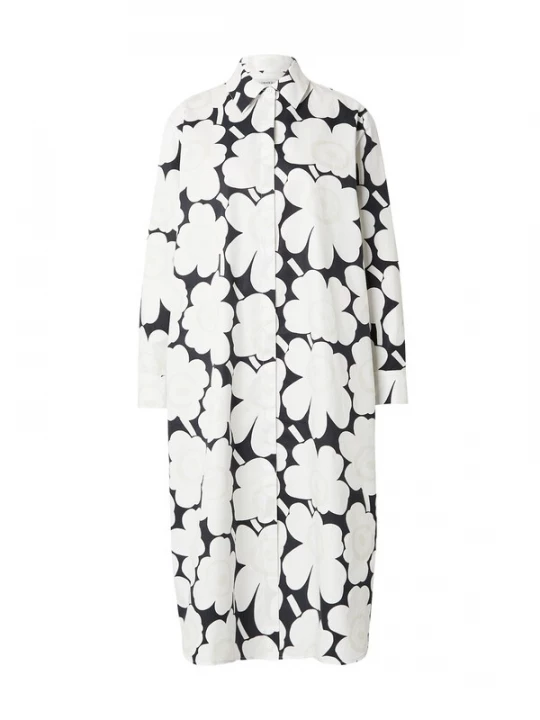 Obrázek produktu Marimekko Košilové šaty 'RUNOELMA UNIKKO' světle béžová / černá / bílá