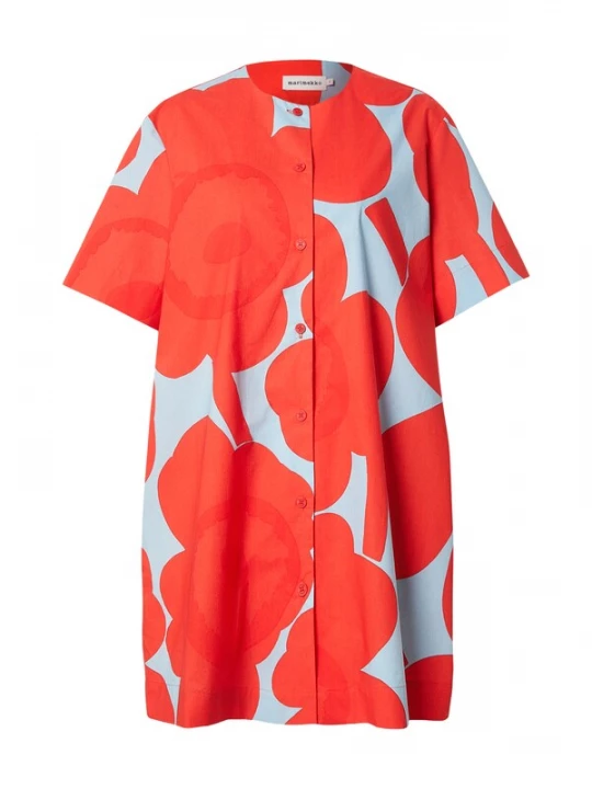 Obrázek produktu Marimekko Košilové šaty 'TAITAVUUS UNIKKO' světlemodrá / červená