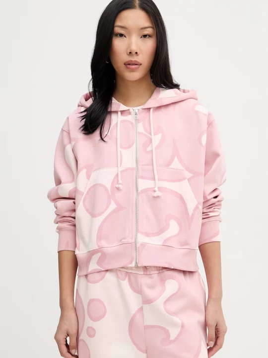 Obrázek produktu Marimekko mikina s kapucí dámská bavlněná růžová