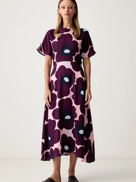Obrázek produktu Marimekko rozšířené šaty s lyocellem fialová