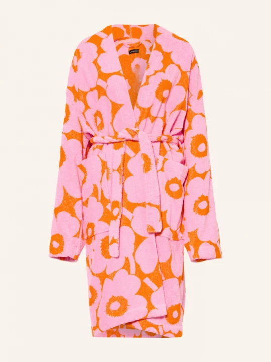 Obrázek produktu Marimekko Unisexový Župan Pieni Unikko růžová / oranžová