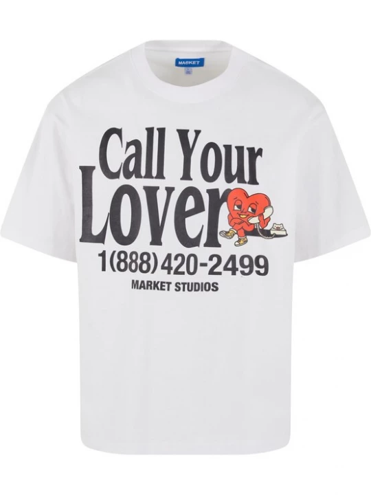 Obrázek produktu MARKET Tričko 'Call My Lover' červená / černá / bílá