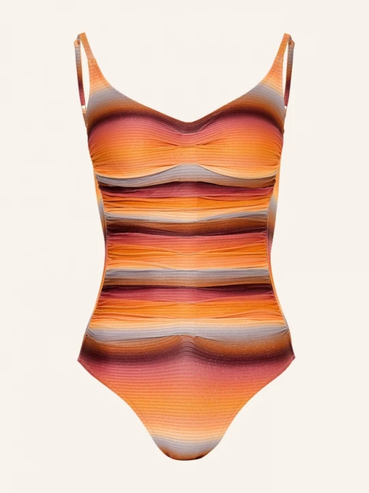 Obrázek produktu Maryan Mehlhorn Plavky S Kosticemi Sundrenched S Třpytivou Přízí oranžová / světle červená / tmavě červená