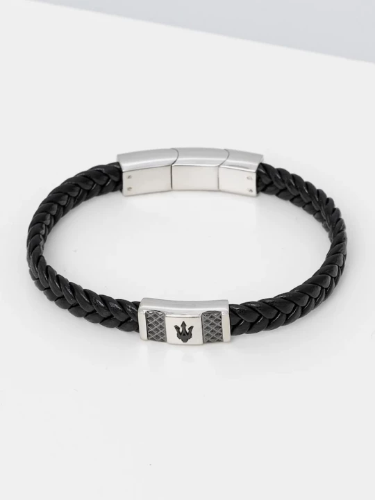 Obrázek produktu MASERATI Kožený náramek Maserati LEATHER černá