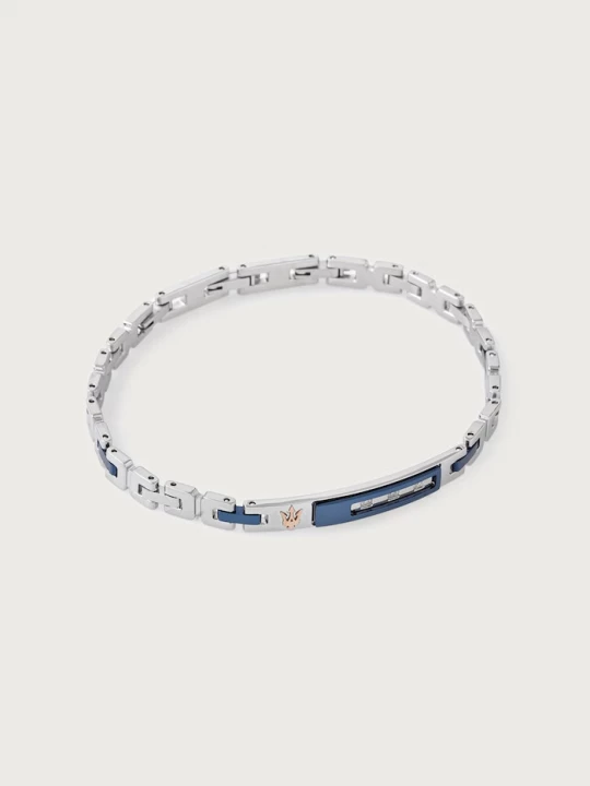 Obrázek produktu MASERATI náramek pánský DIAMONDS stříbrná