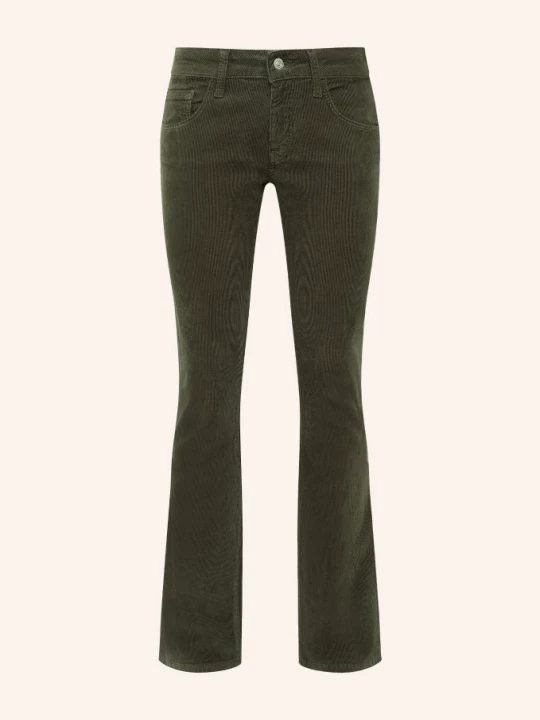 Obrázek produktu Mavi Bootcut Kalhoty Bella S Rozšiřujícími Se Nohavicemi Z Manšestru olivová