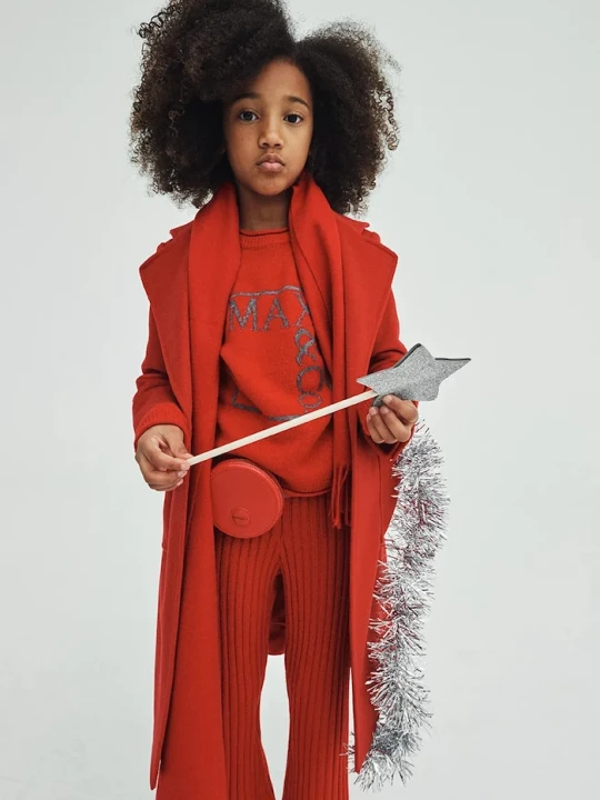 Obrázek produktu Max&Co. Dětský svetr s příměsí vlny MAXK21F KNITWEAR červená