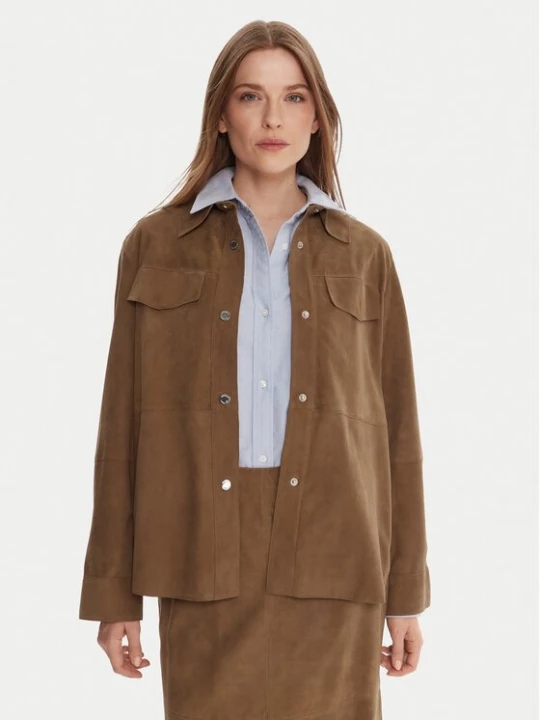 Obrázek produktu MAX&Co. Kožená bunda Stallo 2526446011200 Hnědá Loose Fit