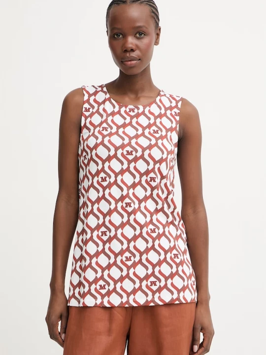 Obrázek produktu Max Mara Beachwear halenka dámská s viskózou PELOTA oranžová