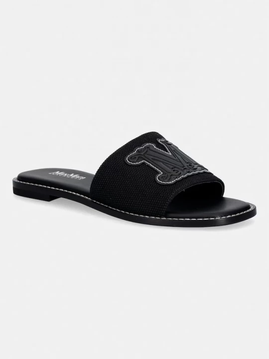 Obrázek produktu Max Mara Beachwear pantofle na plochém podpatku dámské Bchcaucaso černá