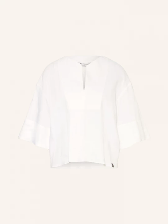 Obrázek produktu Max Mara Blůza Sospiro S Lněným Prvkem A 3/4 Rukávy bílá