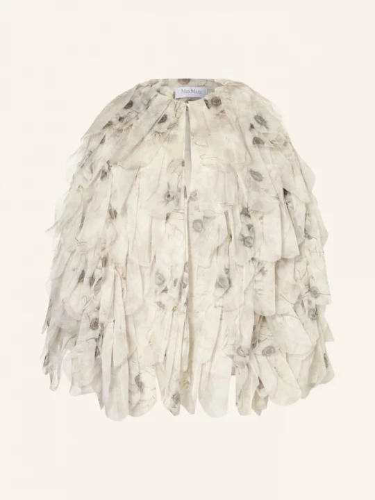 Obrázek produktu Max Mara Hedvábná Bunda Chiffon S Volány světle šedá / tmavě šedá
