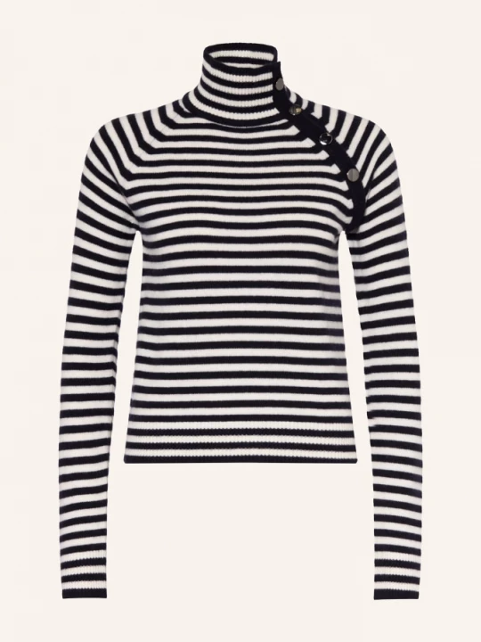 Obrázek produktu Max Mara Kašmírový Svetr Paniere tmavě modrá / bílá