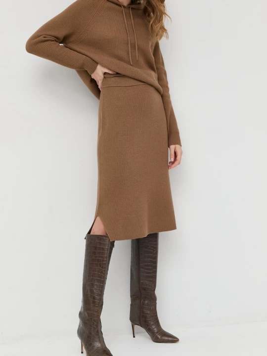 Obrázek produktu Max Mara Leisure Vlněná sukně Max Mara Leisure hnědá