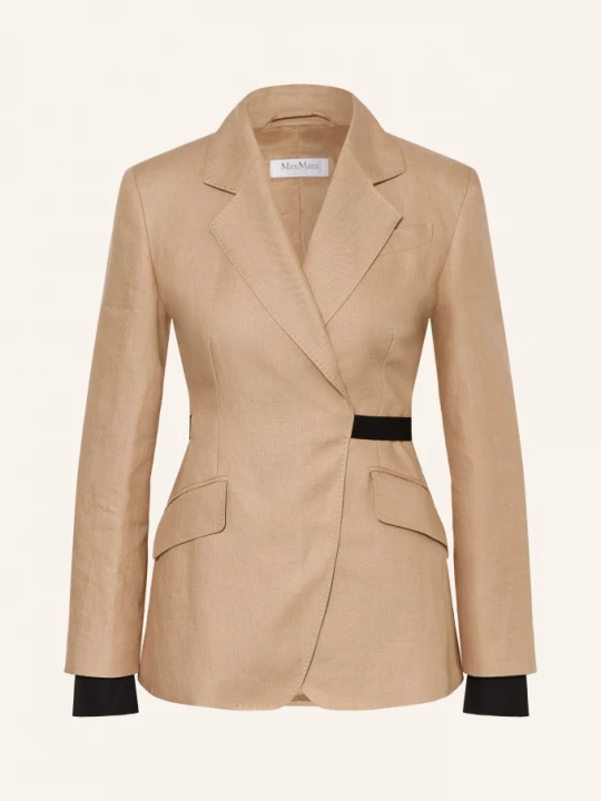Obrázek produktu Max Mara Lněný Blejzr Fionda béžová / černá