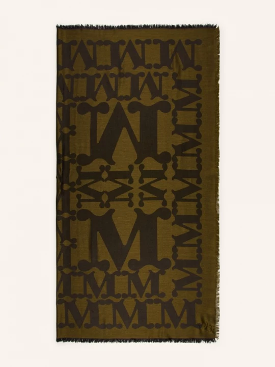 Obrázek produktu Max Mara Šátek Edro S Hedvábím khaki / tmavě zelená