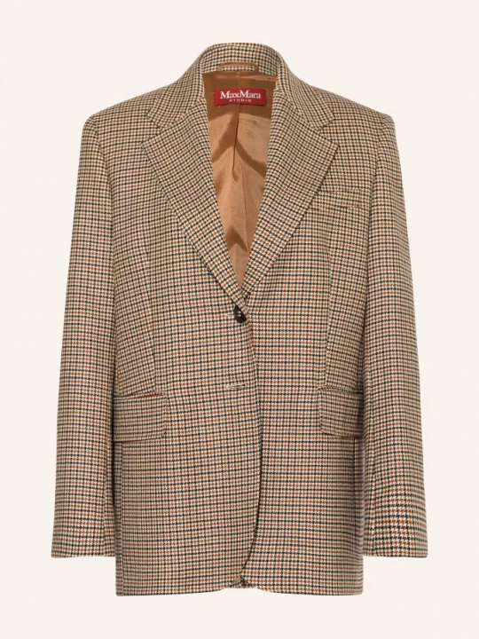 Obrázek produktu Max Mara Studio Dlouhý Blejzr Alice béžová / hnědá / černá