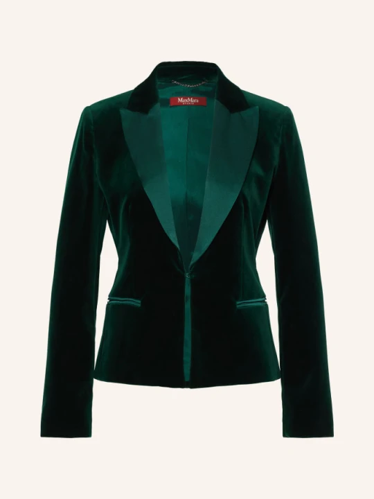 Obrázek produktu Max Mara Studio Sametový Blejzr Filante tmavě zelená