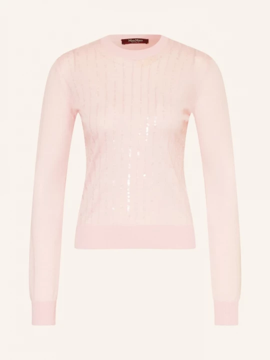 Obrázek produktu Max Mara Studio Svetr Gabarra S Hedvábím A Flitry světle růžová