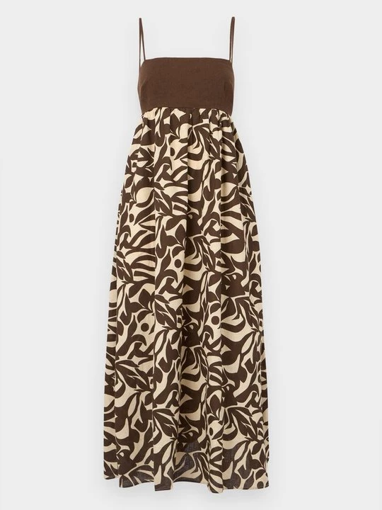 Obrázek produktu Maxi šaty Abercrombie & Fitch hnědá