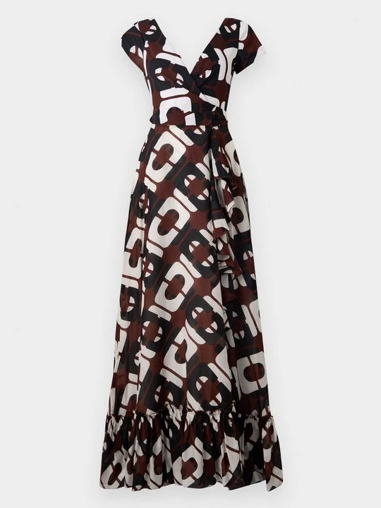 Obrázek produktu Maxi šaty Diane Von Furstenberg tmavě hnědá