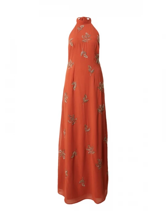 Obrázek produktu Maya Deluxe Šaty bronzová / tmavě oranžová / stříbrná