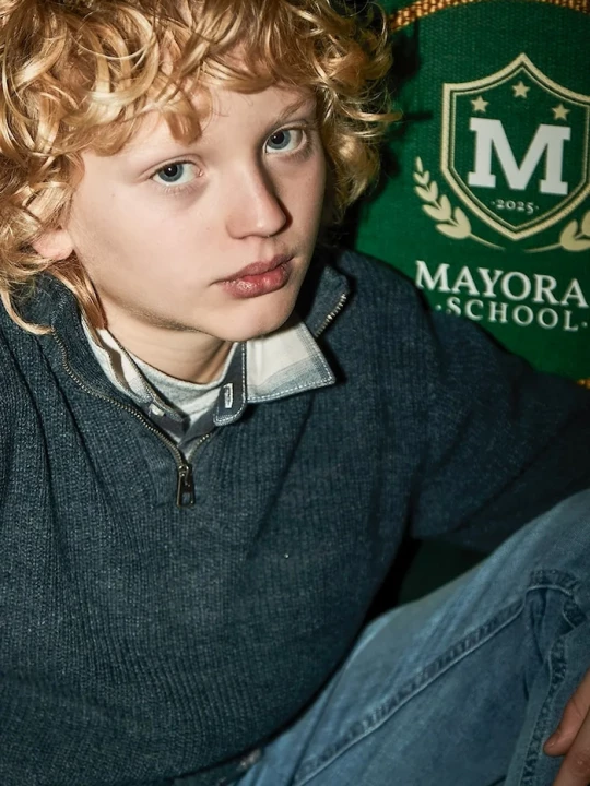 Obrázek produktu Mayoral Dětský bavlněný svetr Mayoral modrá