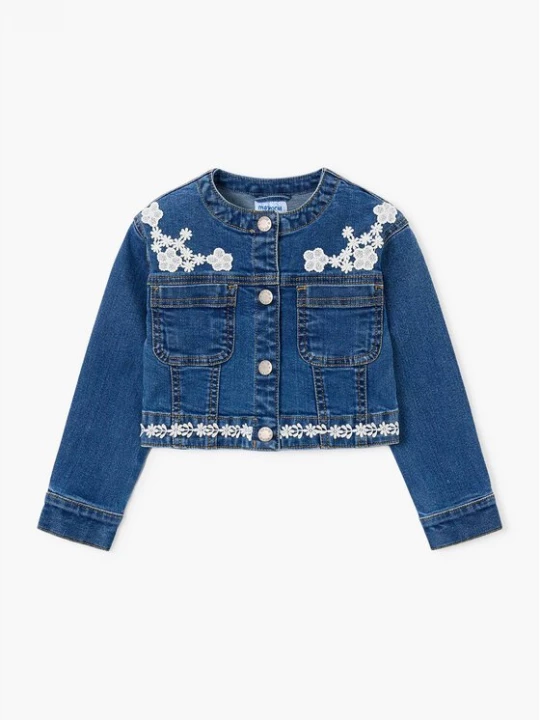 Obrázek produktu Mayoral Jeansová bunda 3453 Tmavomodrá Cropped Fit
