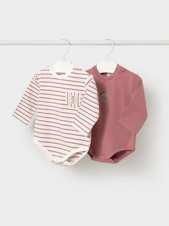 Obrázek produktu Mayoral Newborn body dětské s bavlnou 2-pack růžová
