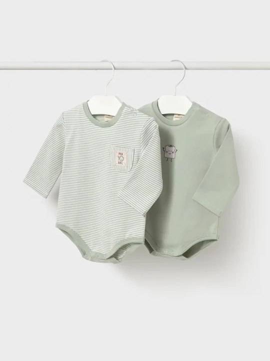 Obrázek produktu Mayoral Newborn body dětské s bavlnou 2-pack zelená