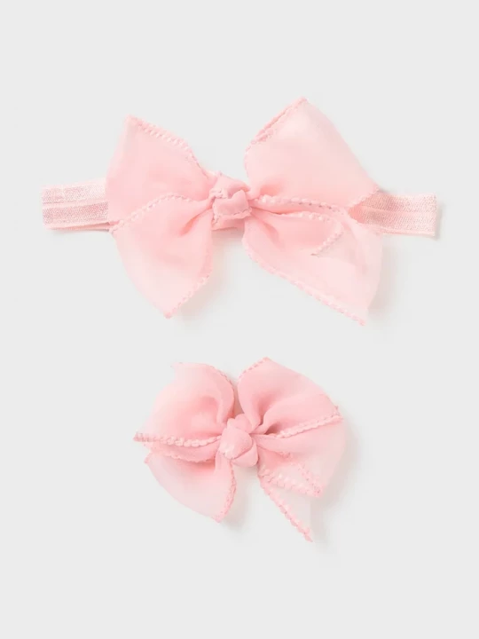 Obrázek produktu Mayoral Newborn Dětská čelenka a spona Mayoral Newborn růžová