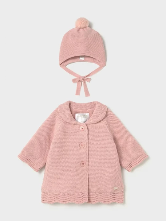 Obrázek produktu Mayoral Newborn kabát kojenecký s bavlnou růžová