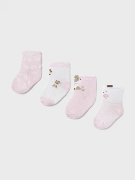 Obrázek produktu Mayoral Newborn Kojenecké ponožky Mayoral Newborn 4-pack růžová