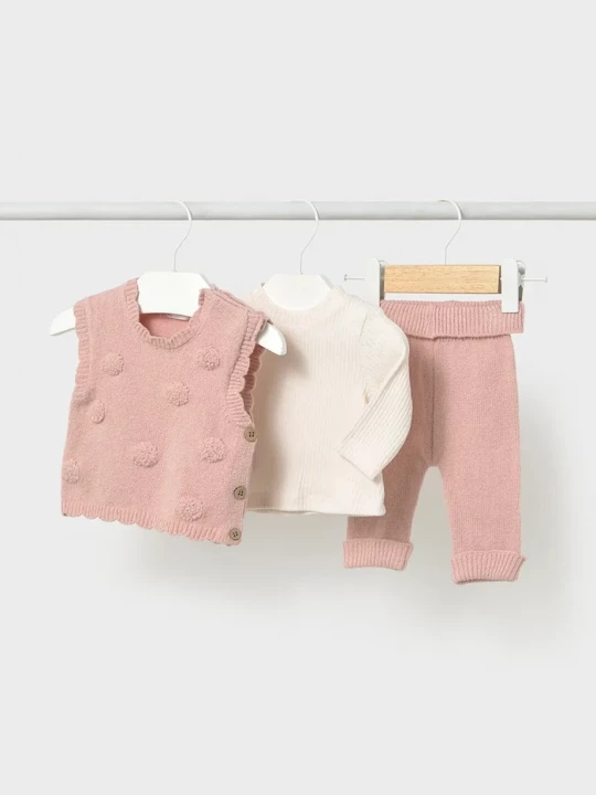 Obrázek produktu Mayoral Newborn set dětský bavlněný s elastanem růžová