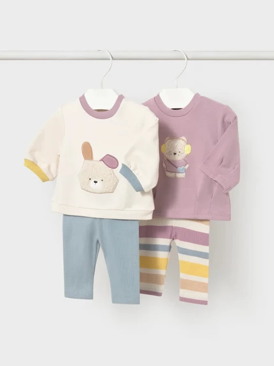 Obrázek produktu Mayoral Newborn set kojenecký bavlněný s elastanem fialová
