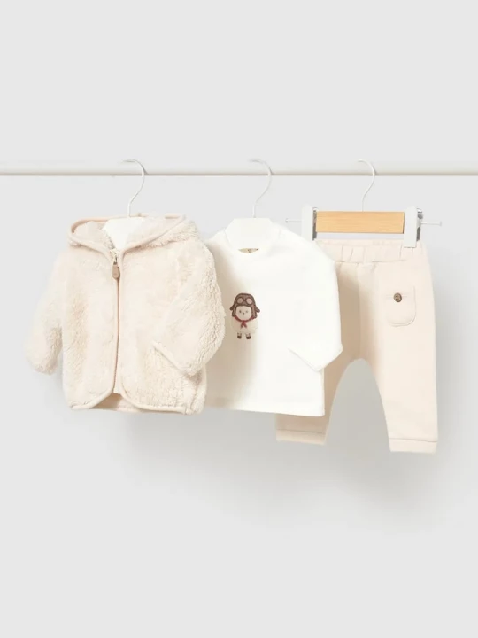 Obrázek produktu Mayoral Newborn teplákový set kojenecký s bavlnou béžová