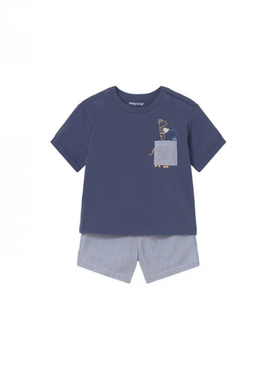 Obrázek produktu Mayoral Sada T-shirt a šortky 1228 Tmavomodrá Regular Fit
