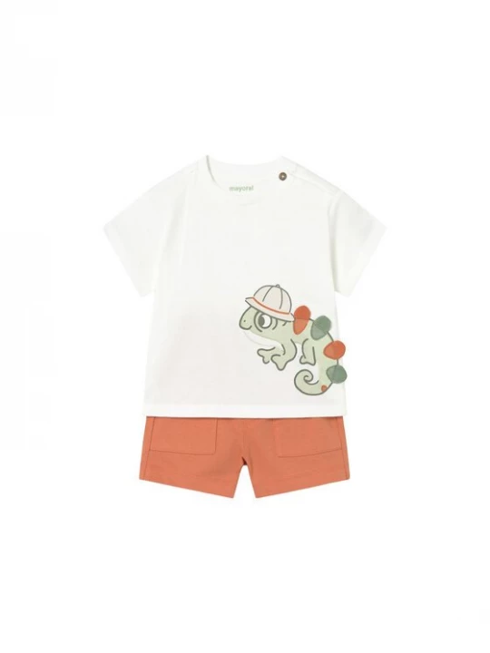 Obrázek produktu Mayoral Sada T-shirt a šortky 1668 Oranžová Regular Fit