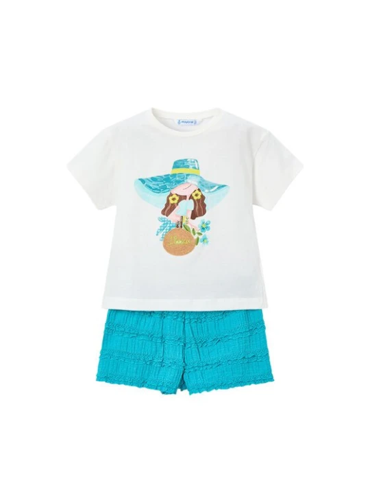 Obrázek produktu Mayoral Sada T-shirt a šortky 3231 Tyrkysová Regular Fit