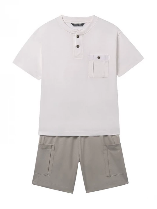 Obrázek produktu Mayoral Sada T-shirt a šortky 6686 Béžová Regular Fit