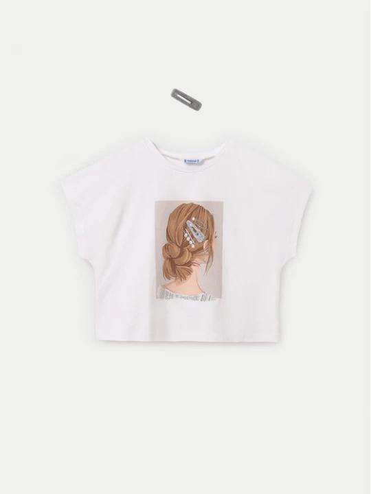 Obrázek produktu Mayoral T-Shirt 6021 Écru Relaxed Fit Krémová