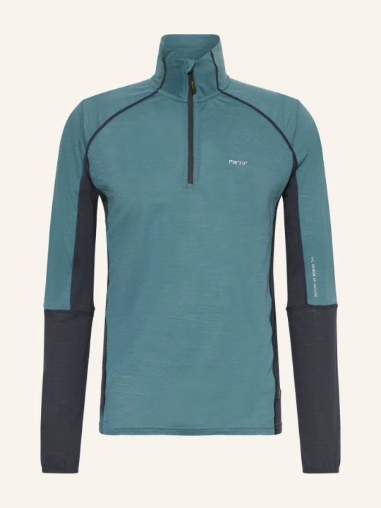 Obrázek produktu Me°Ru' Bunda Midlayer Slagelse S Merino Vlnou petrolejová