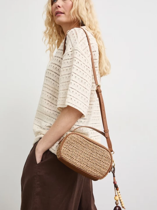 Obrázek produktu Medicine crossbody kabelka dámská z pletenky béžová