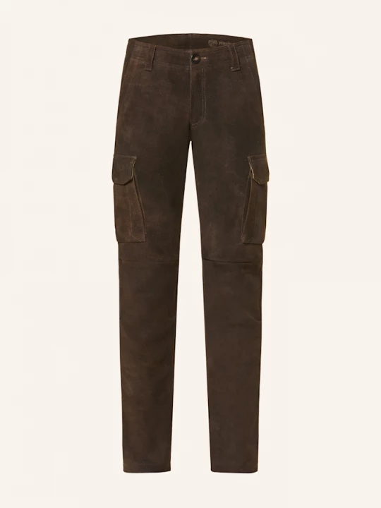 Obrázek produktu Meindl Kožené Kalhoty Island Trousers Slim Fit tmavě hnědá