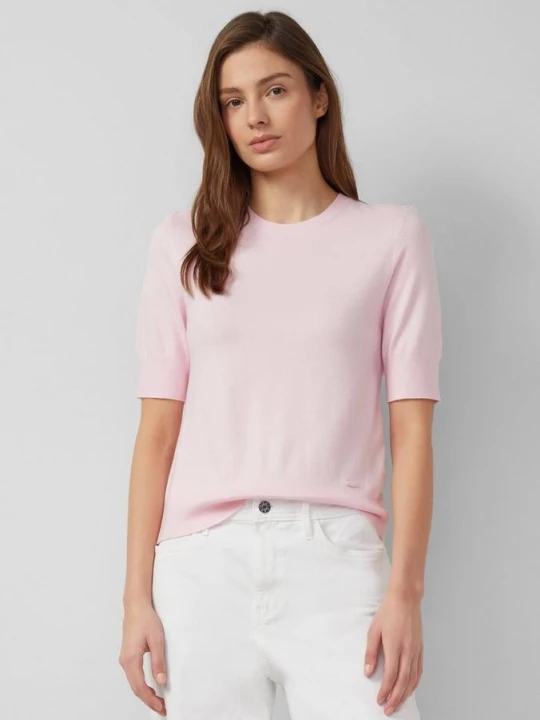 Obrázek produktu Měkký pletený pulovr s krátkým rukávem, střih Slim Fit s.Oliver růžová